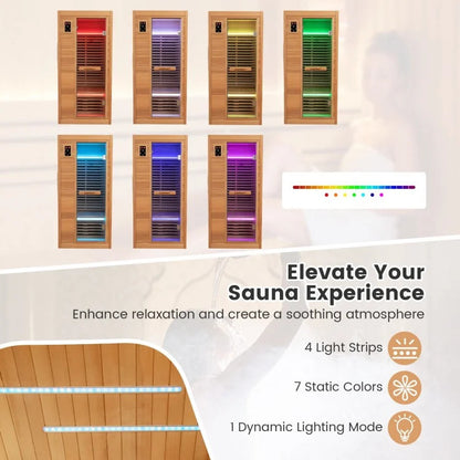 Single Person Far Infrared Wooden Sauna for Home
