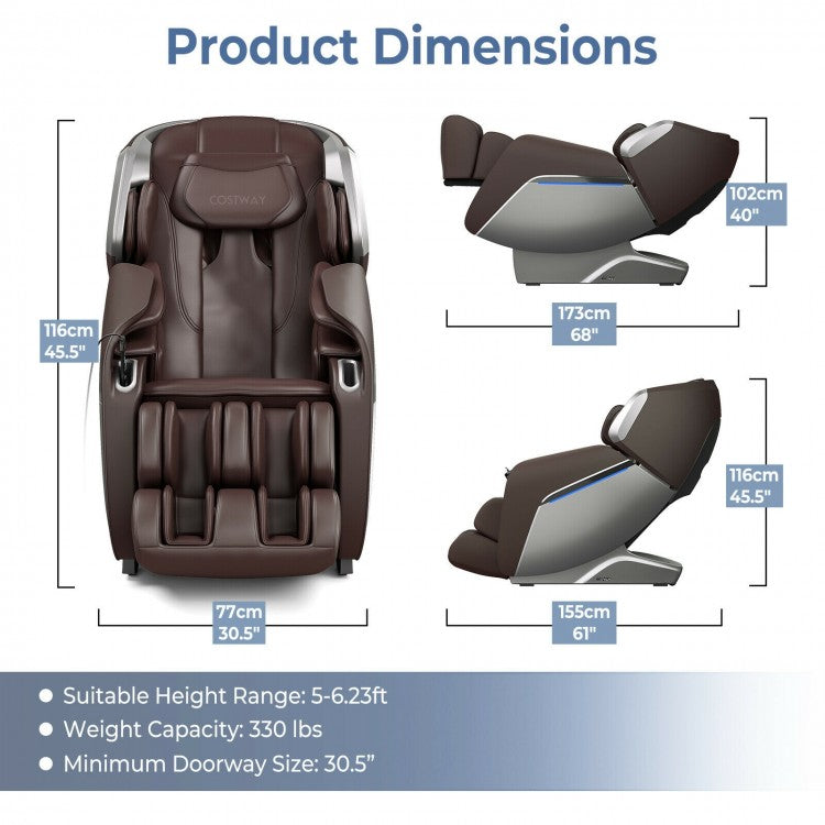 W208WL Full Body Zero Gravity Massage Chair with SL Track Voice Control Heat