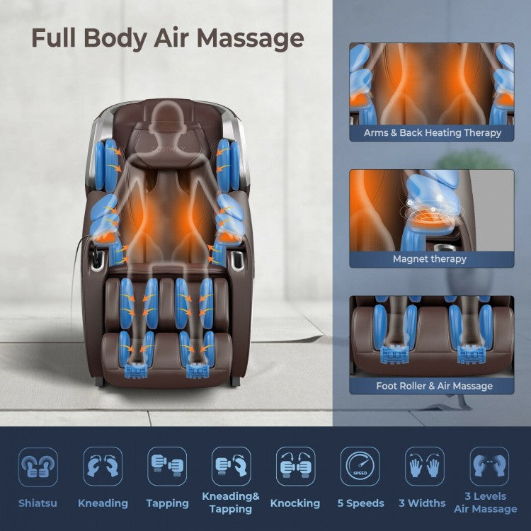W208WL Full Body Zero Gravity Massage Chair with SL Track Voice Control Heat