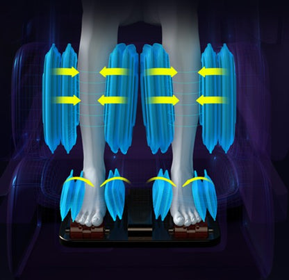 A128: Dual-Core 6D Pro Ergonomics Auto Zero Gravity Full Body Massage Chair Recliner