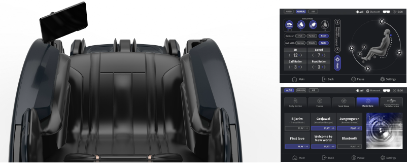 YA122U 5D Sonic Wave SL Track Full Body Zero Gravity Massage Chair with Blind Spot Monitoring